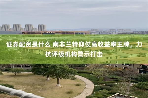 证券配资是什么 南非兰特仰仗高收益率王牌，力抗评级机构警示打击
