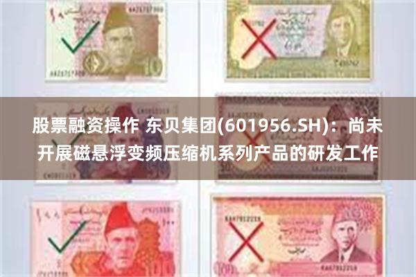 股票融资操作 东贝集团(601956.SH)：尚未开展磁悬浮变频压缩机系列产品的研发工作