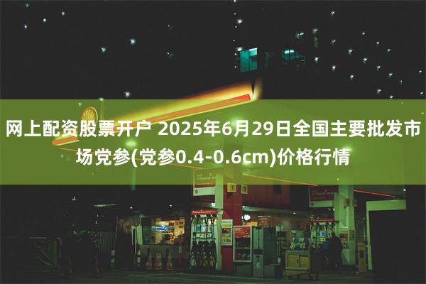 网上配资股票开户 2025年6月29日全国主要批发市场党参(党参0.4-0.6cm)价格行情